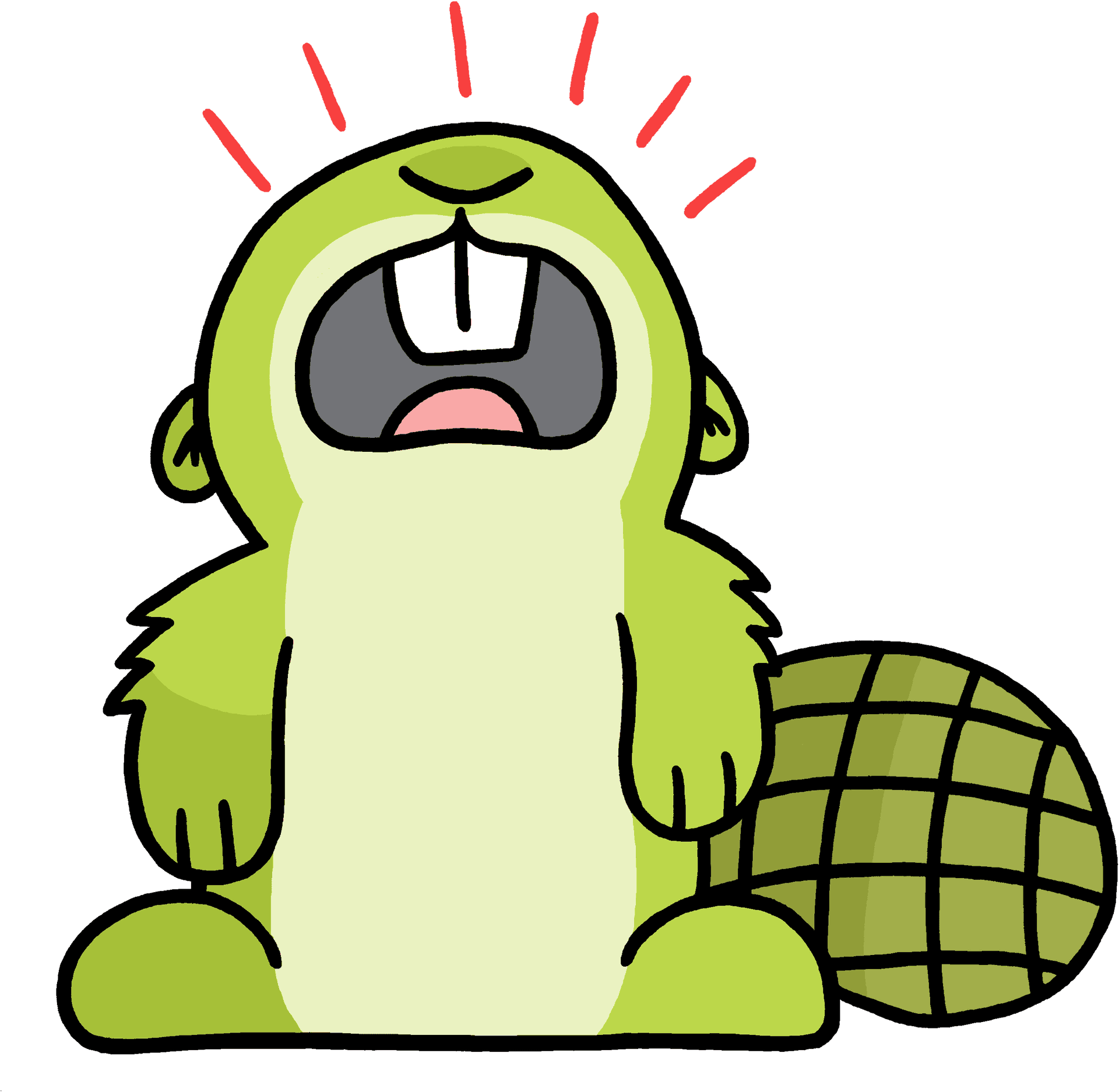 Cartoon Beaver Crying Illustration PNG Image