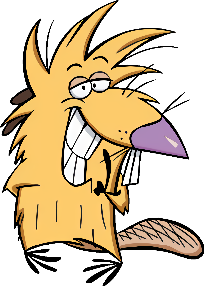 Cartoon Beaver Illustration PNG Image