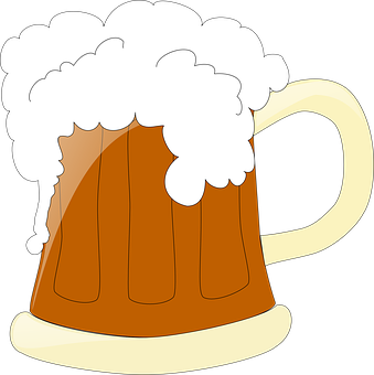 Cartoon Beer Mug Clipart PNG Image