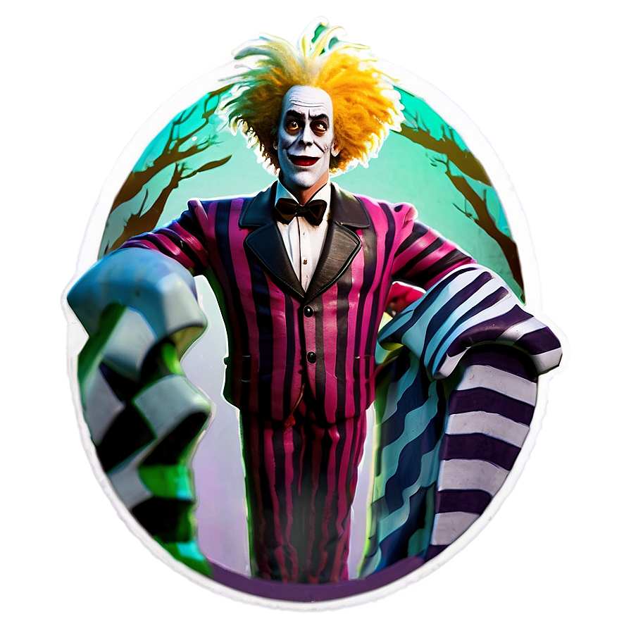 Cartoon Beetlejuice Figure Png Dog PNG Image