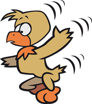 Cartoon Bird Walking PNG Image