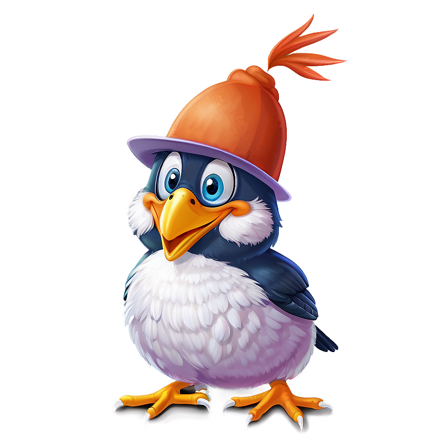 Cartoon Bird With Hat Png 32 PNG Image