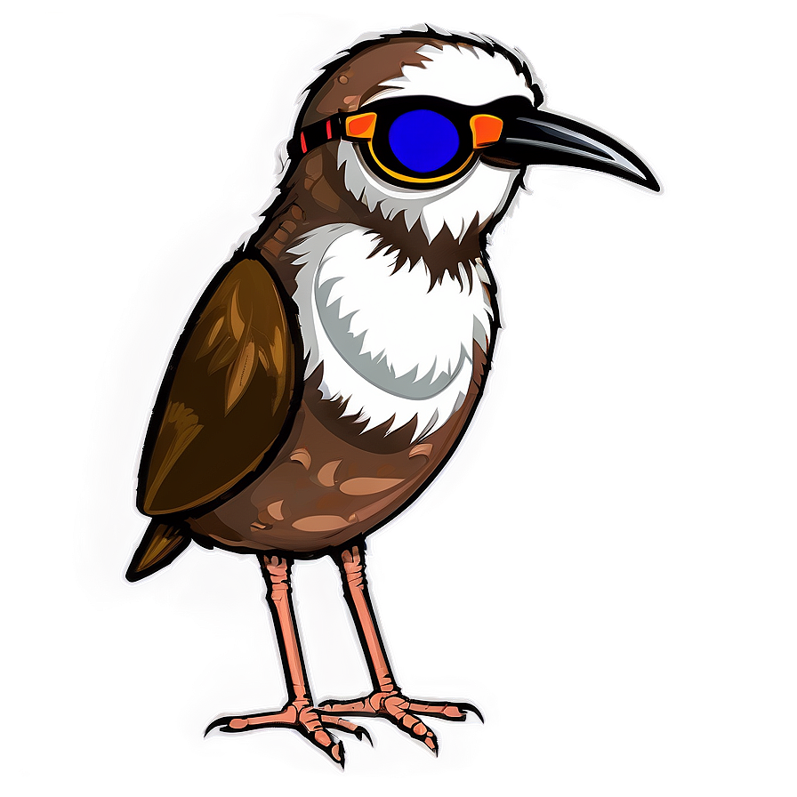 Cartoon Bird With Sunglasses Png Qgo PNG Image