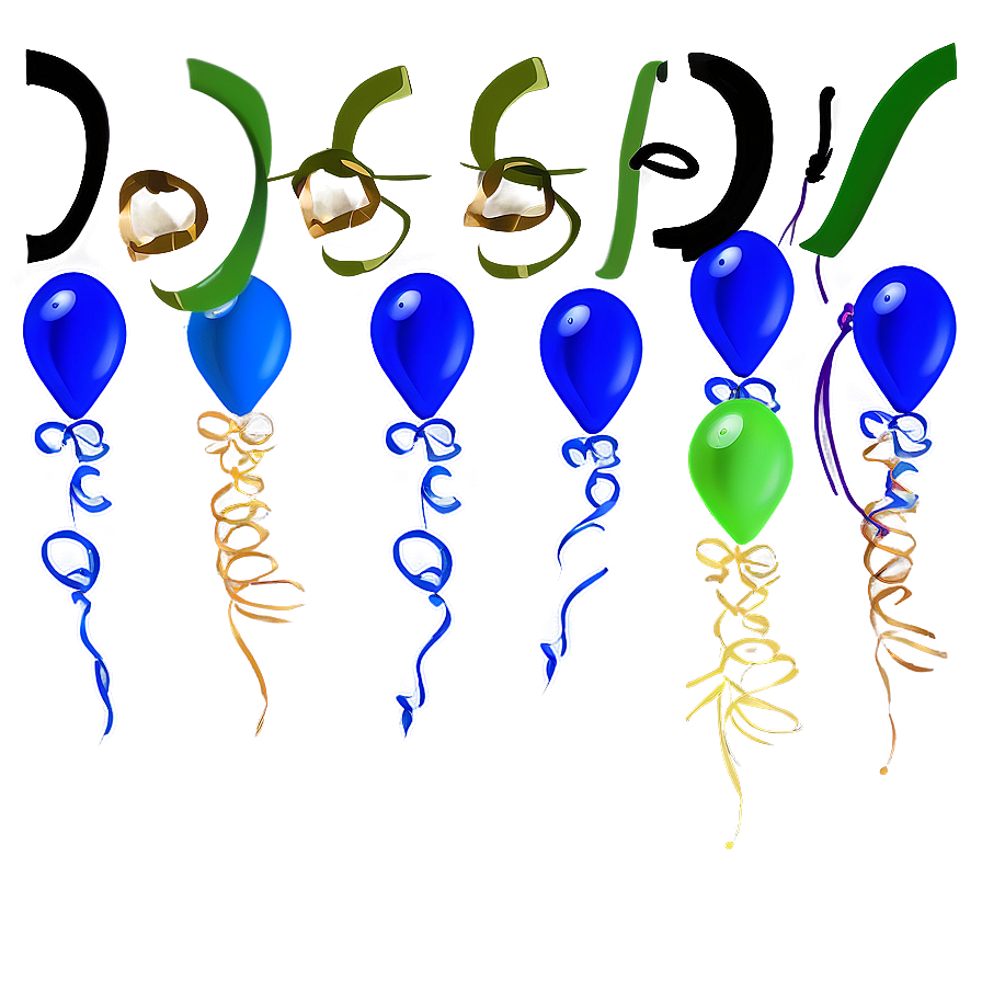 Cartoon Blue Balloons Png 06122024 PNG Image