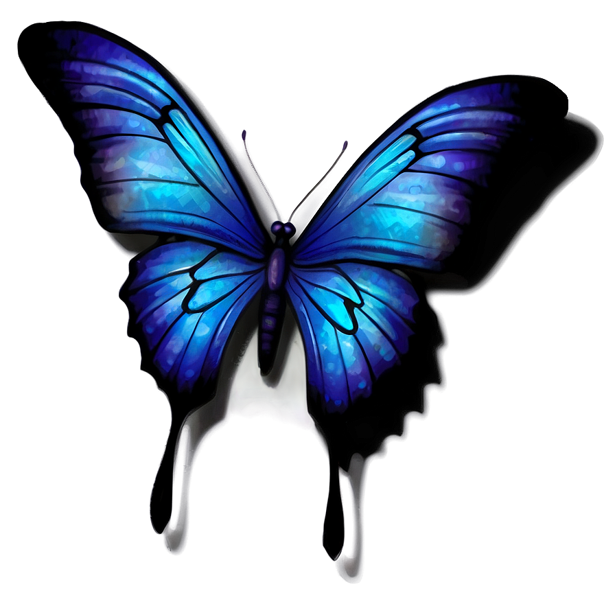 Cartoon Blue Butterfly Png 05212024 PNG Image