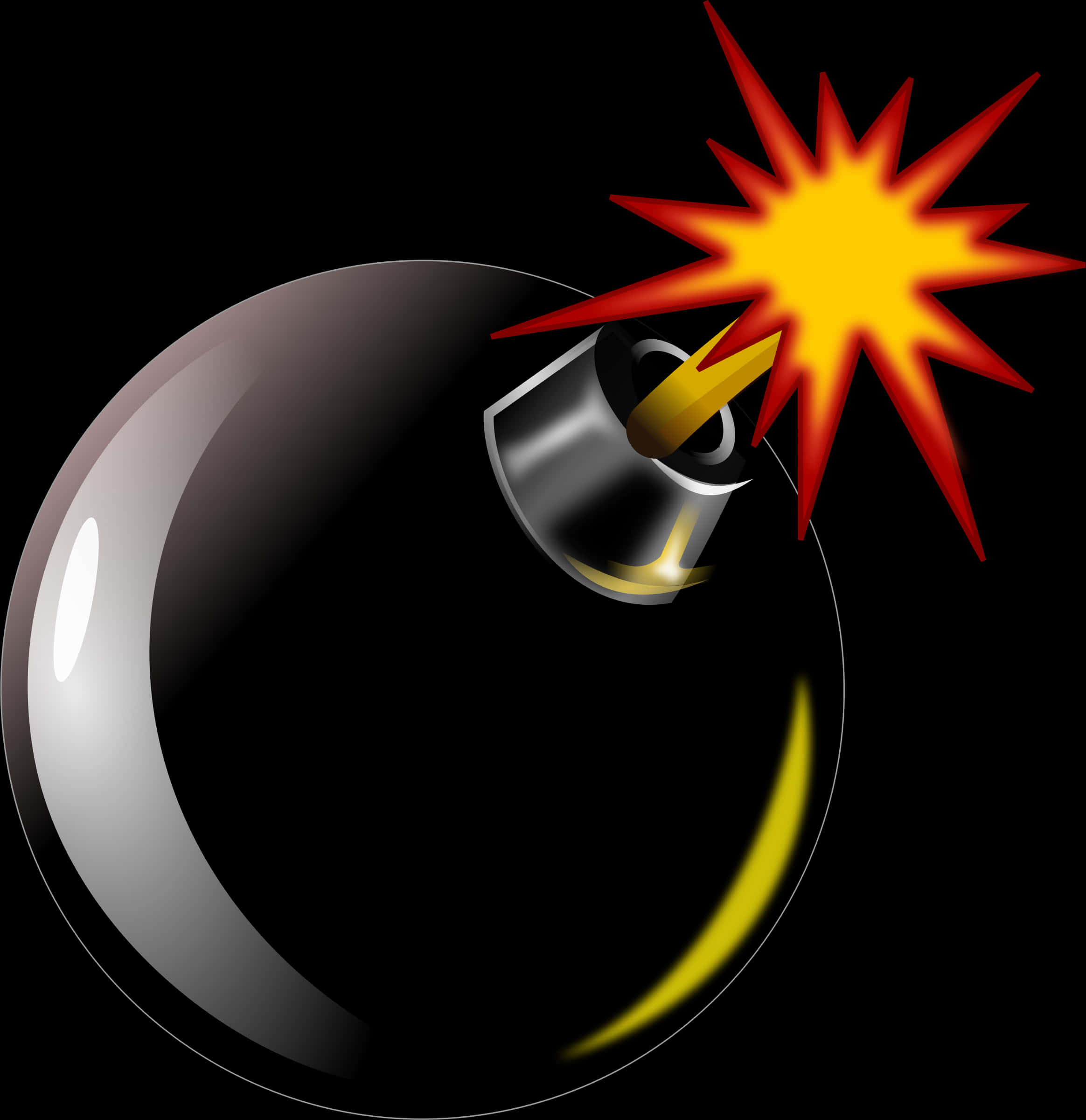 Cartoon Bomb Detonation PNG Image