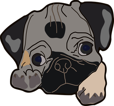 Cartoon Boxer Dog Portrait PNG Image