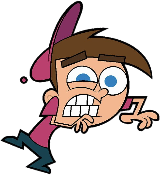 Cartoon Boy Frightened Expression PNG Image