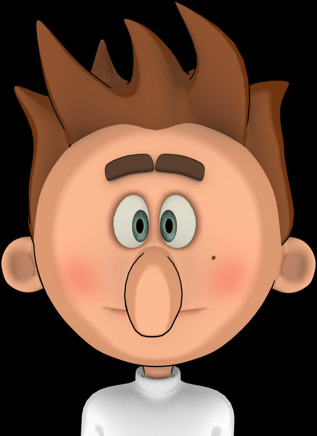 Cartoon Boy Surprised Expression PNG Image