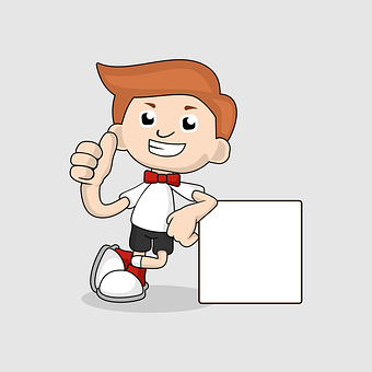 Cartoon Boy Thumbs Up Sign PNG Image