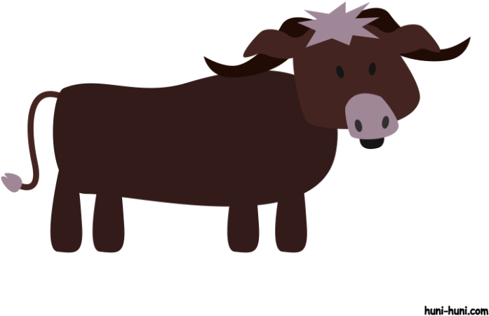 Cartoon Buffalo Illustration PNG Image