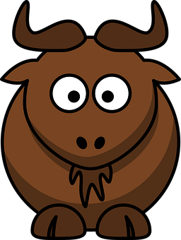 Cartoon Bull Graphic PNG Image