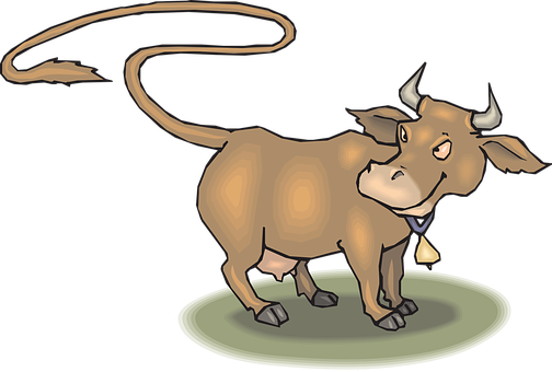 Cartoon Bull Illustration PNG Image