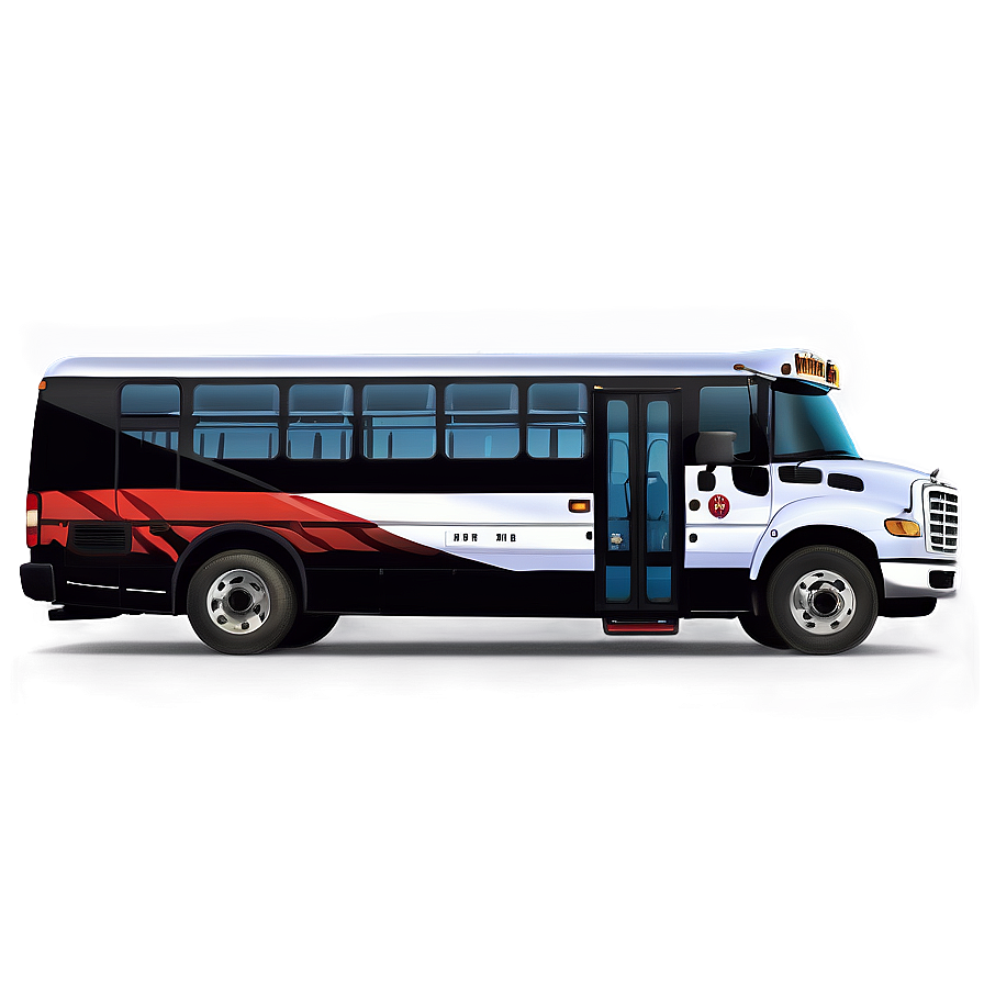 Cartoon Bus In Landscape Png 5 PNG Image