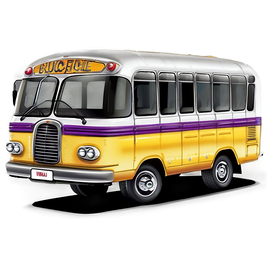 Cartoon Bus On Road Png 45 PNG Image