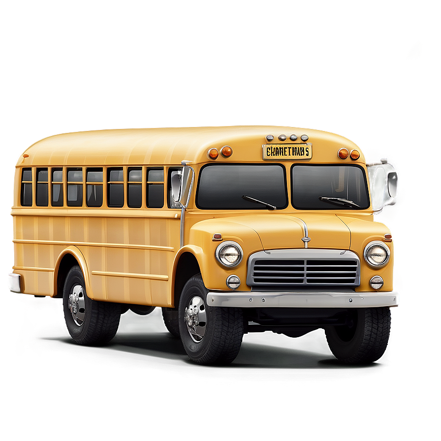 Cartoon Bus With Lights Png 6 PNG Image