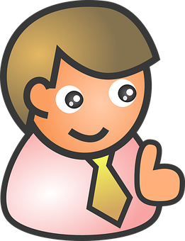 Cartoon Businessman Giving Thumbs Up PNG Image