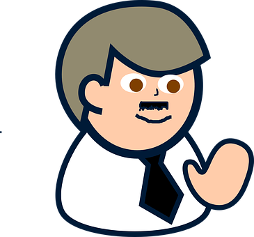 Cartoon Businessman Giving Thumbs Up PNG Image