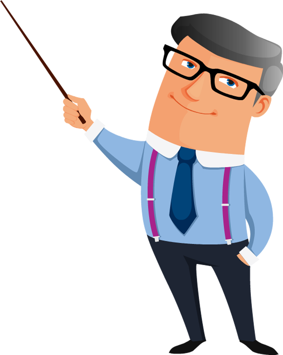 Cartoon Businessman Presentation PNG Image