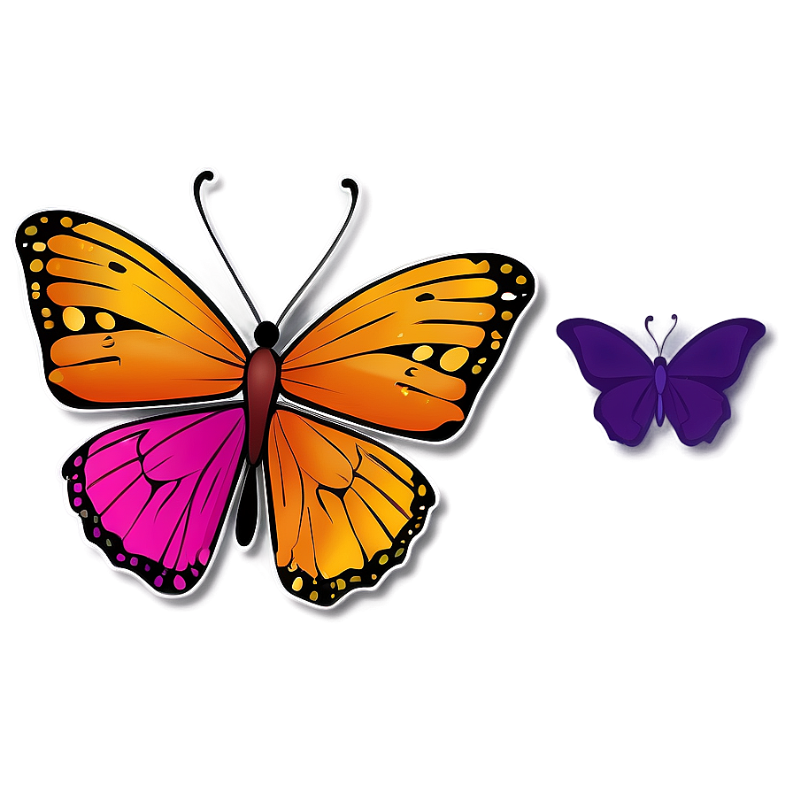 Cartoon Butterfly Outline Png Kgd3 PNG Image