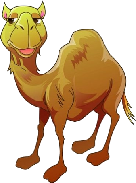 Cartoon Camel Smiling.png PNG Image