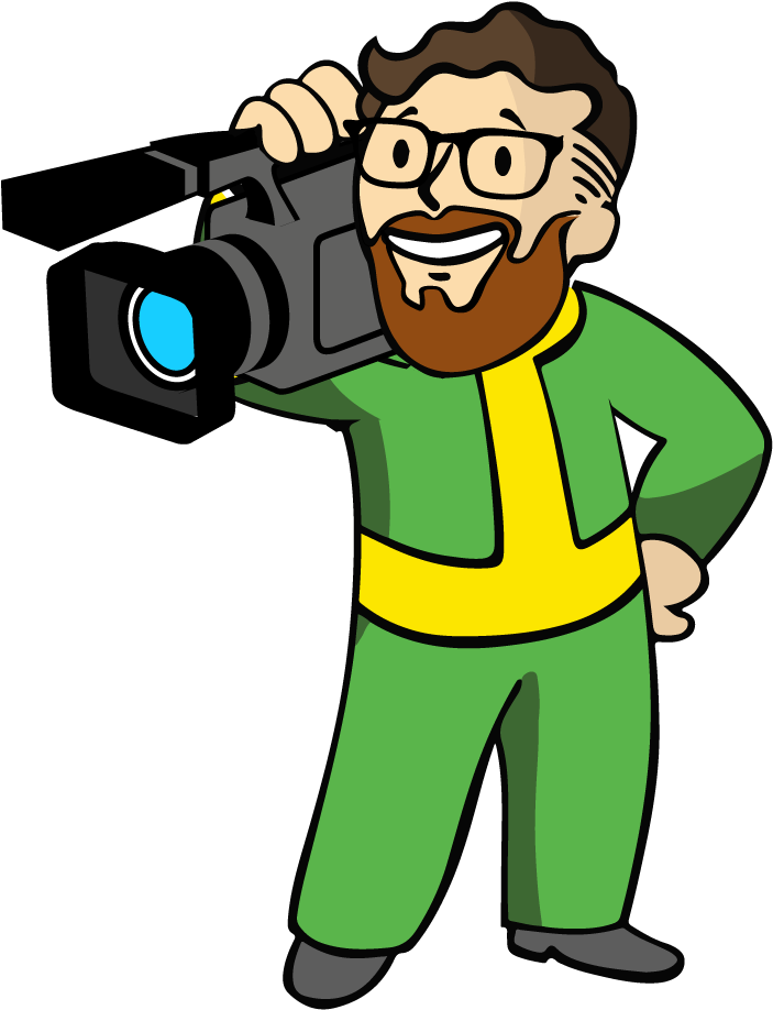 Cartoon Cameraman Vector PNG Image