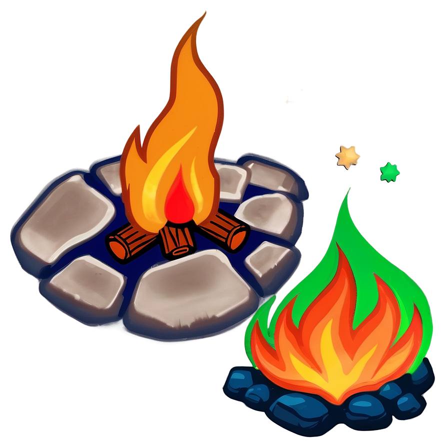 Cartoon Campfire Image Png Wob25 PNG Image