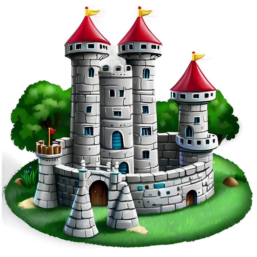 Cartoon Castle B PNG Image