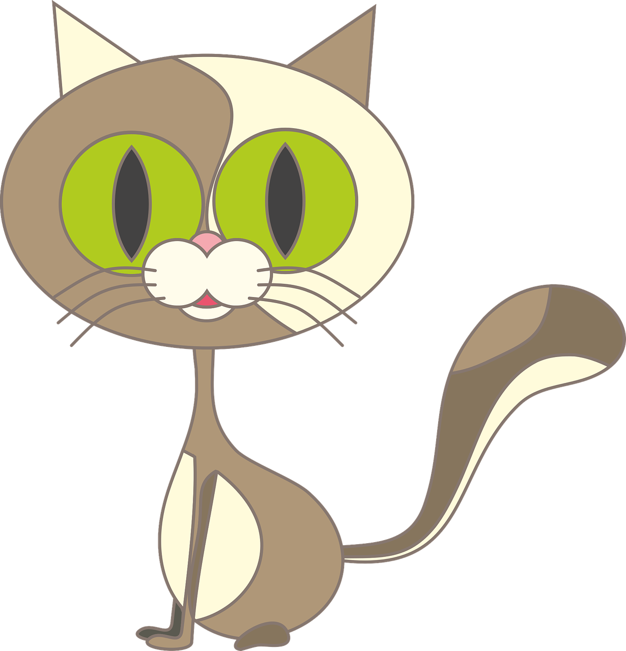 Cartoon Cat Illustration PNG Image