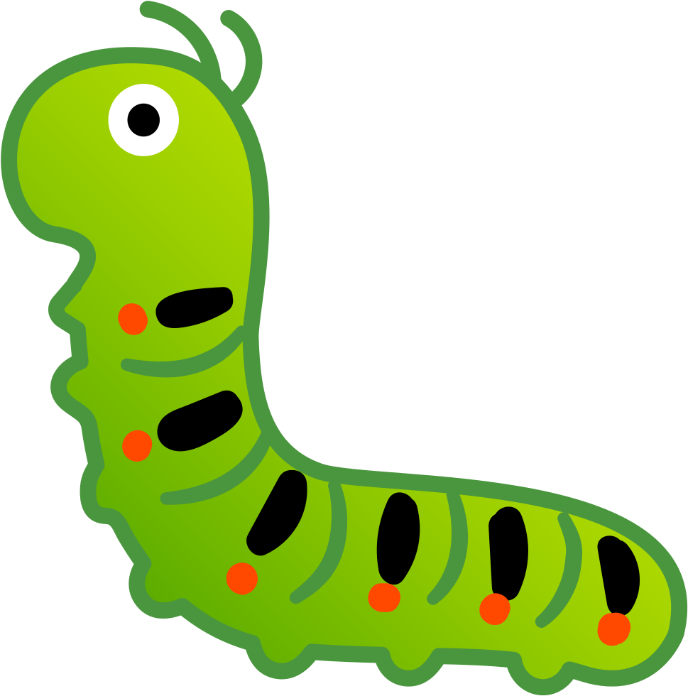 Cartoon Caterpillar Green PNG Image