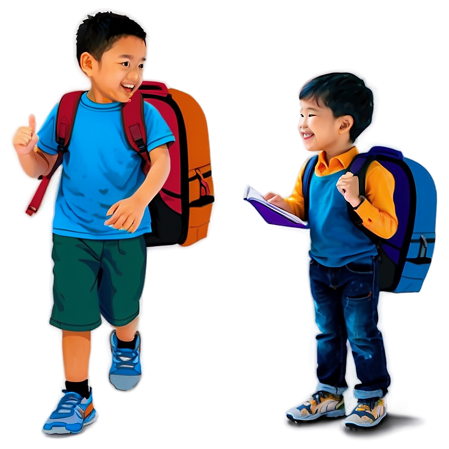 Cartoon Character Book Bag Kids Png 06282024 PNG Image