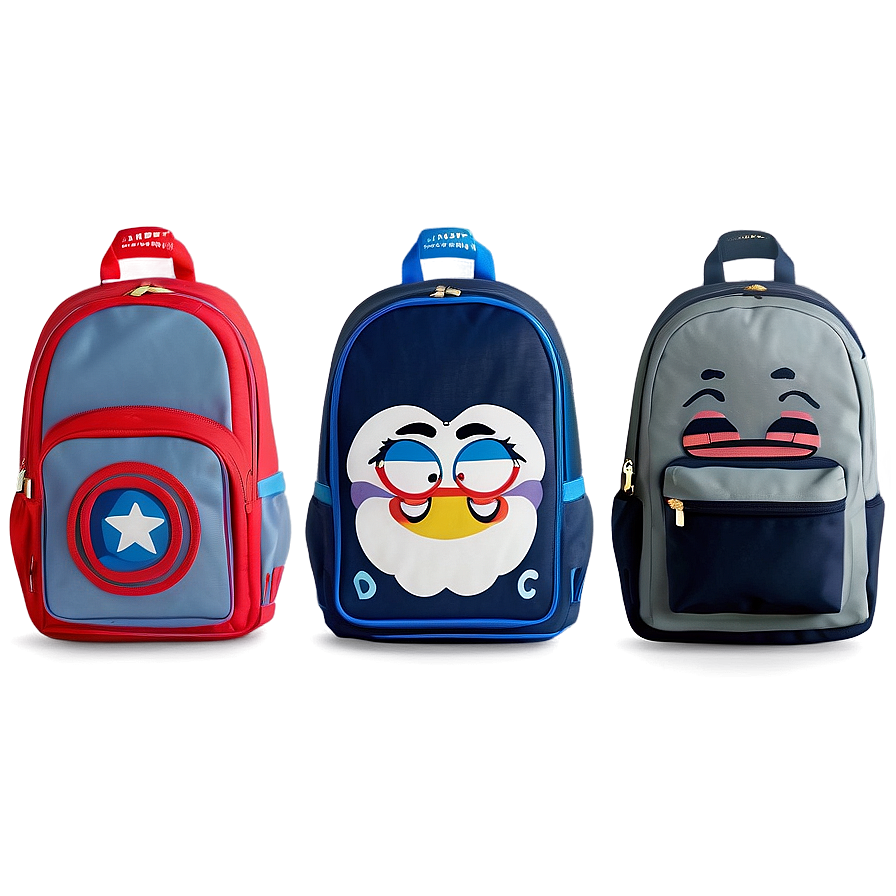 Cartoon Character Book Bag Kids Png Pon PNG Image