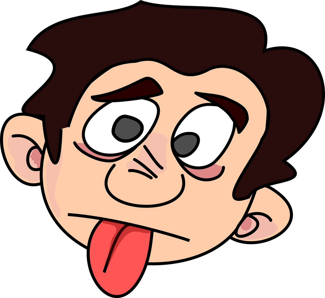 Cartoon Character Sticking Out Tongue PNG Image