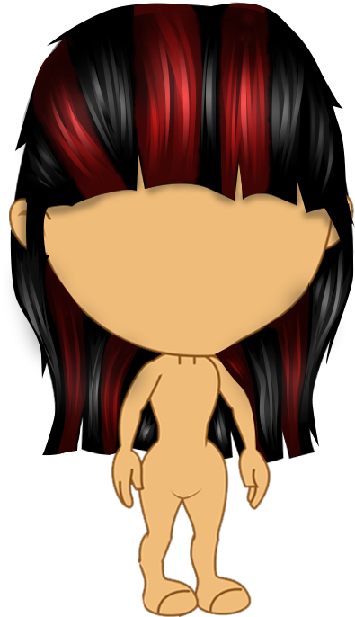 Cartoon_ Character_ With_ Hair_ Covering_ Face.png PNG Image