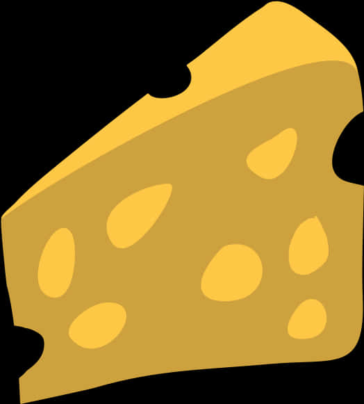 Cartoon Cheese Wedge Graphic PNG Image