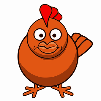 Cartoon Chicken Character PNG Image