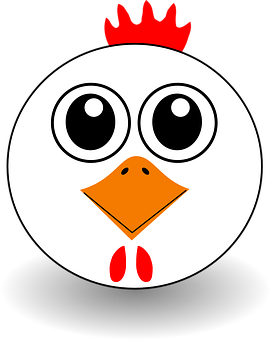 Cartoon_ Chicken_ Face_ Vector PNG Image