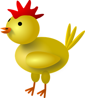 Cartoon Chicken Illustration PNG Image