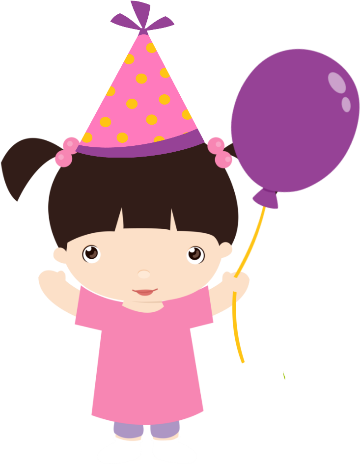 Cartoon Child Birthday Celebration PNG Image