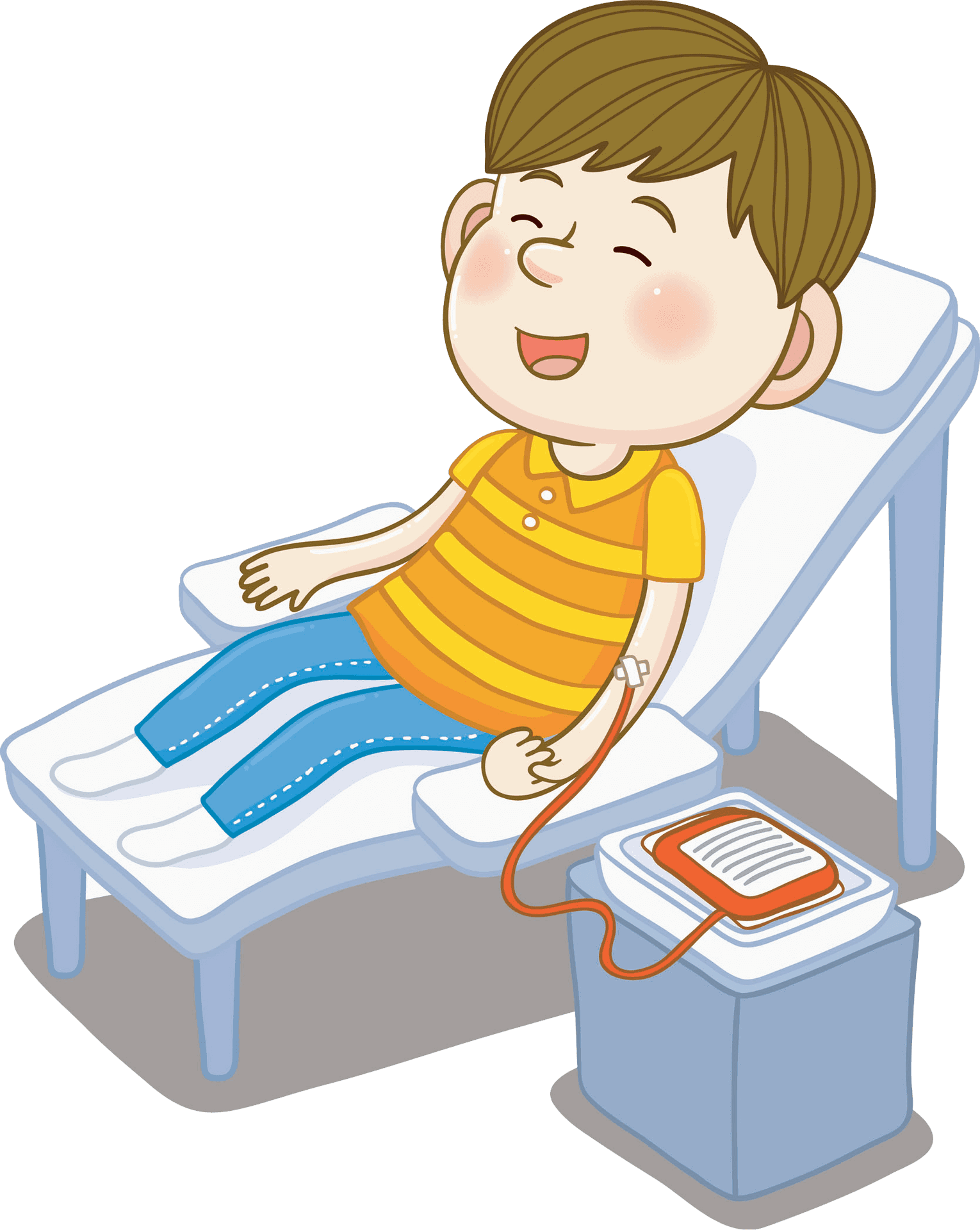 Cartoon Child Blood Donation PNG Image