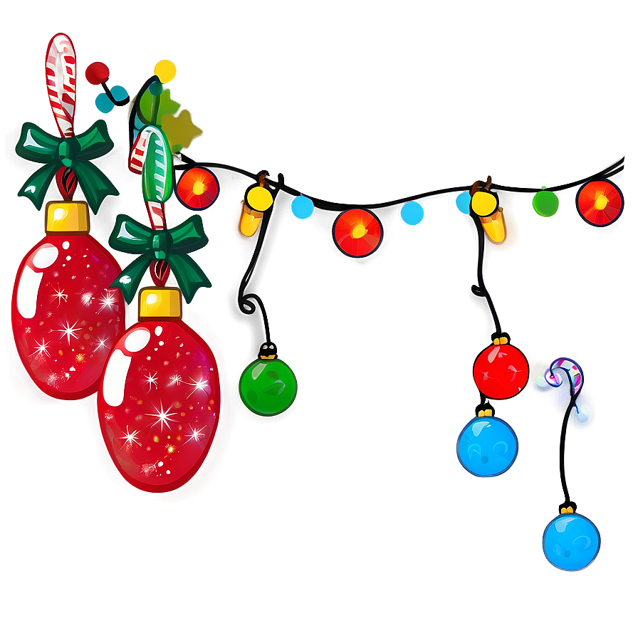 Cartoon Christmas Lights Arrangement Png 06282024 PNG Image