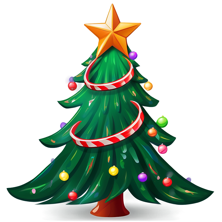 Cartoon Christmas Tree Png Cjr56 PNG Image