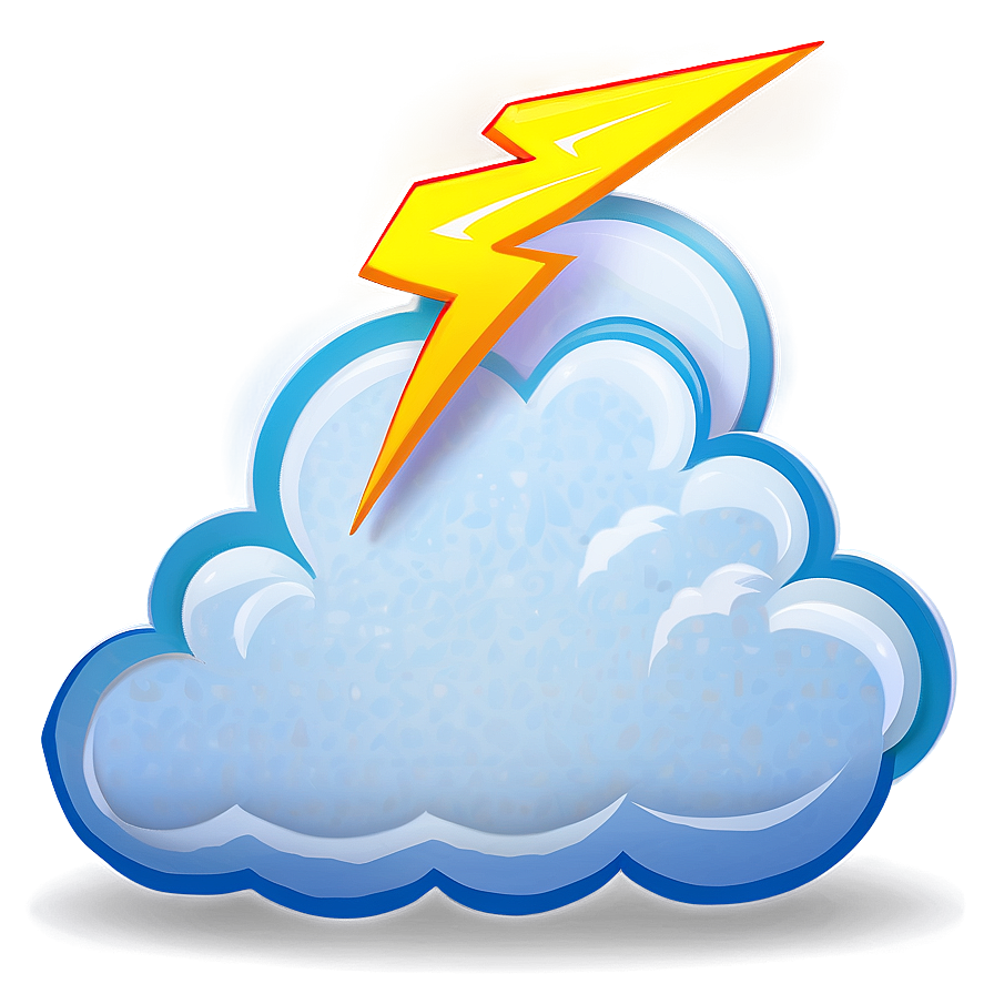 Cartoon Cloud With Lightning Png Jbs PNG Image