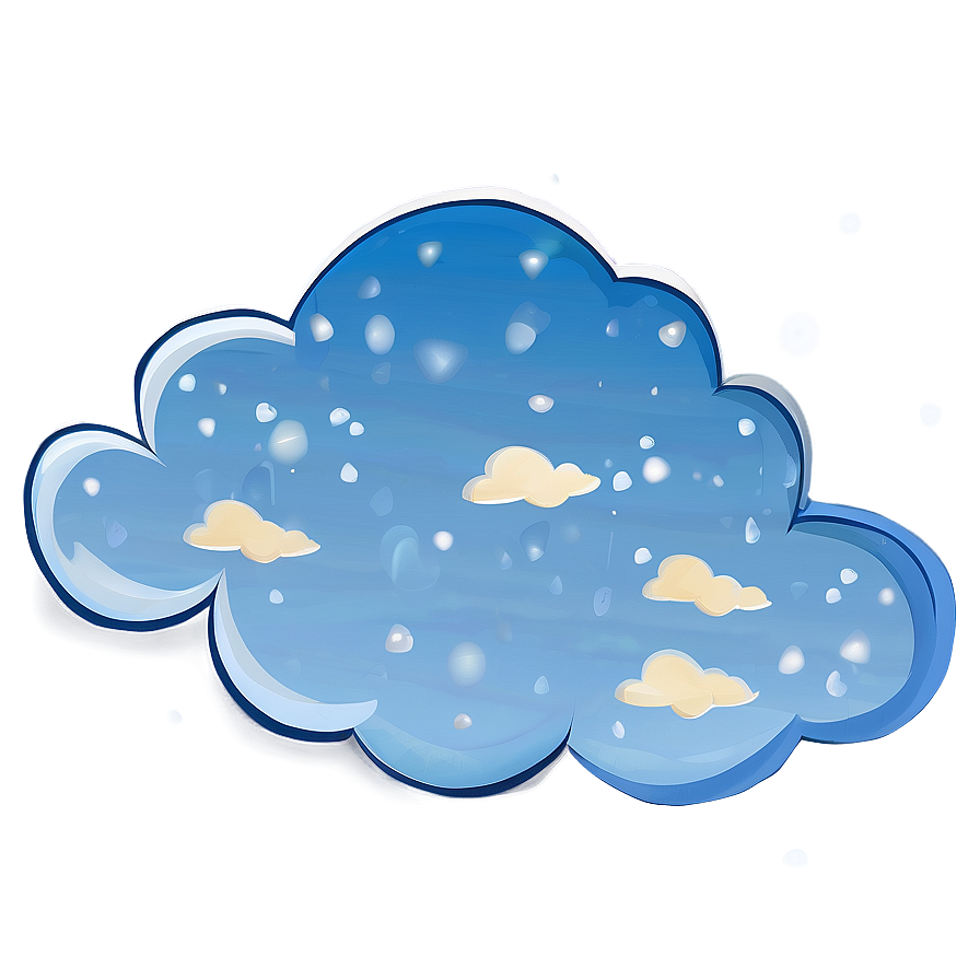 Cartoon Cloud With Snow Png Khg62 PNG Image