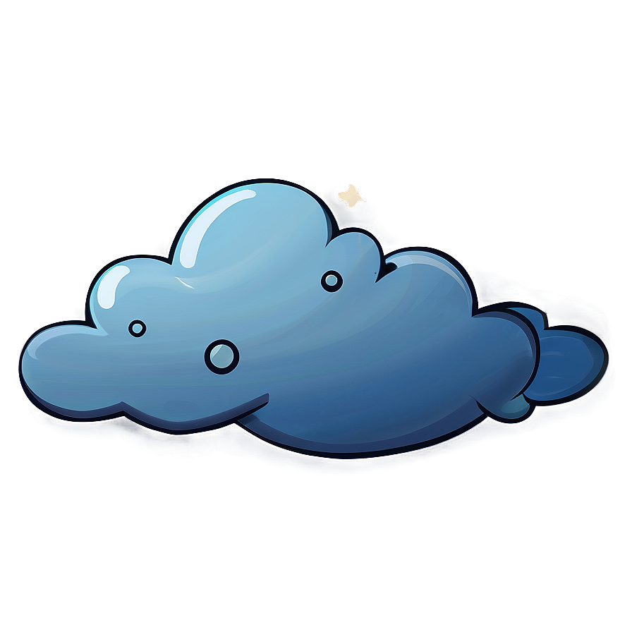 Cartoon Cloud With Stars Png 05252024 PNG Image