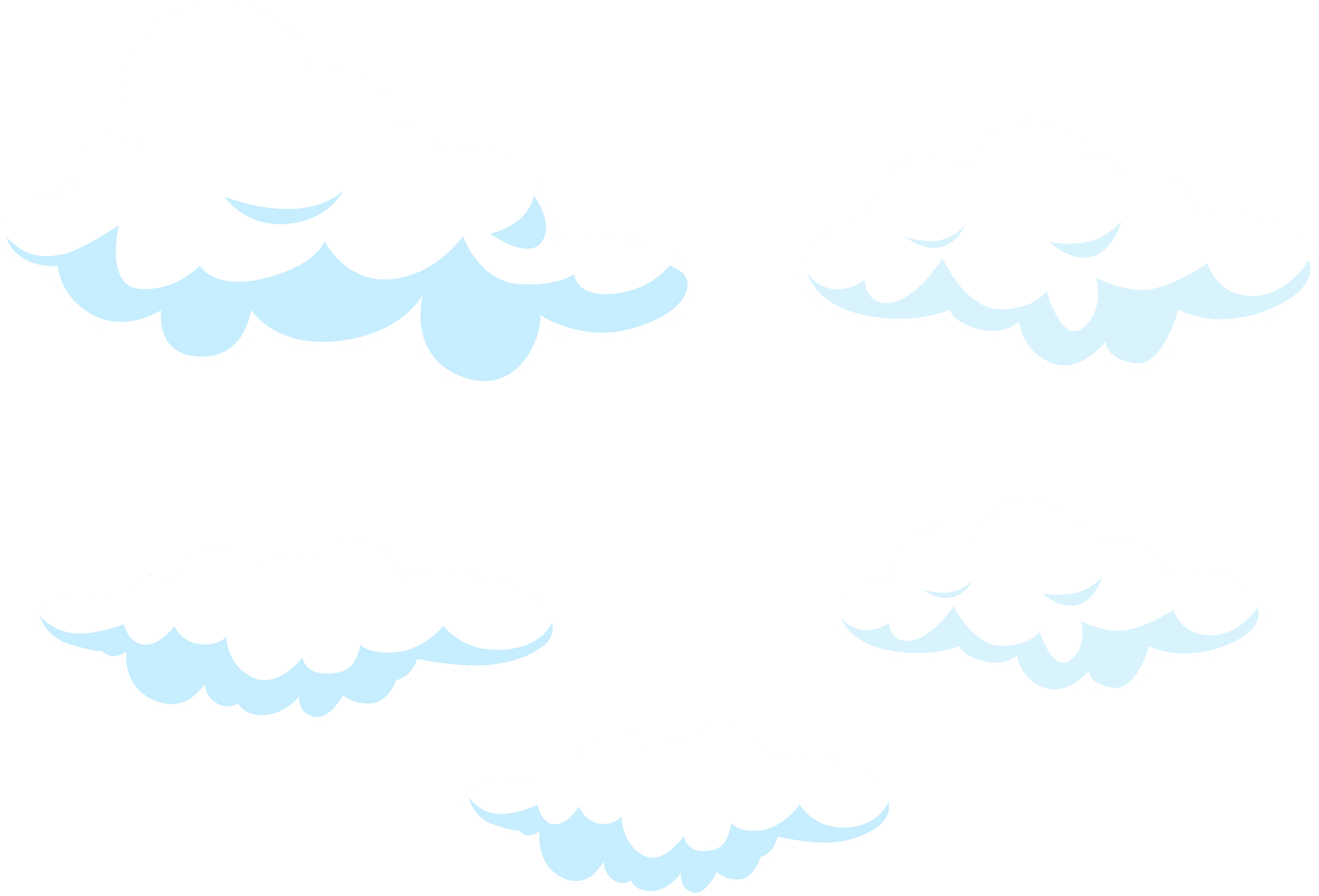 Cartoon Clouds Vector PNG Image