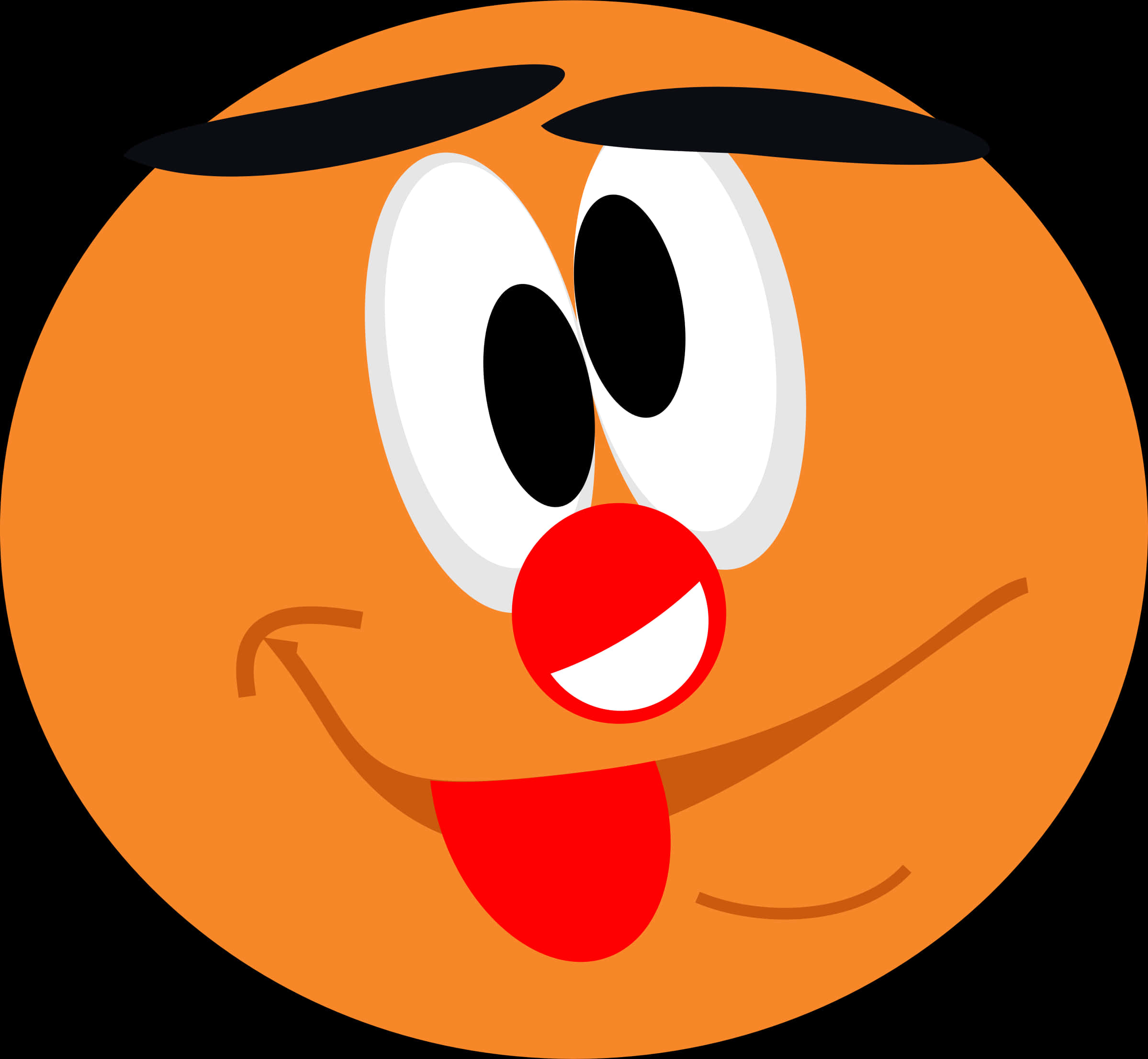 Cartoon Clown Face Vector PNG Image