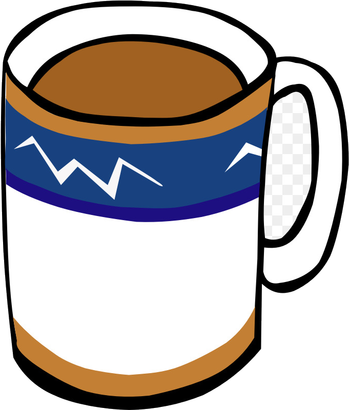 Cartoon Coffee Mug Full PNG Image