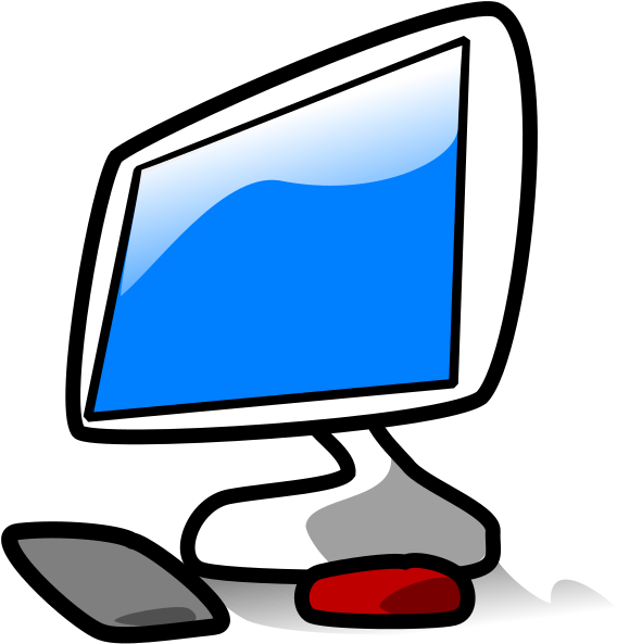 Cartoon Computer Monitorand Mouse PNG Image