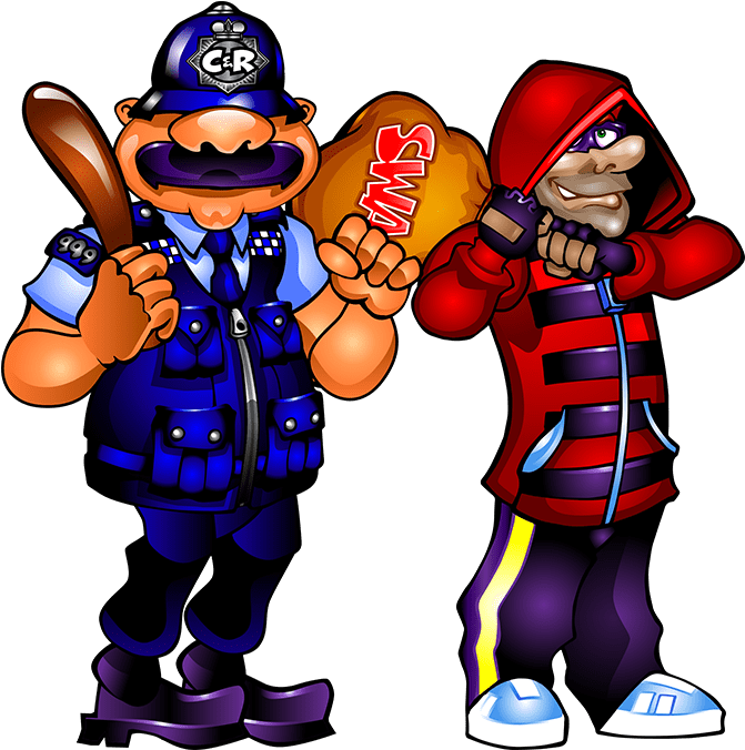 Cartoon Copand Thief PNG Image